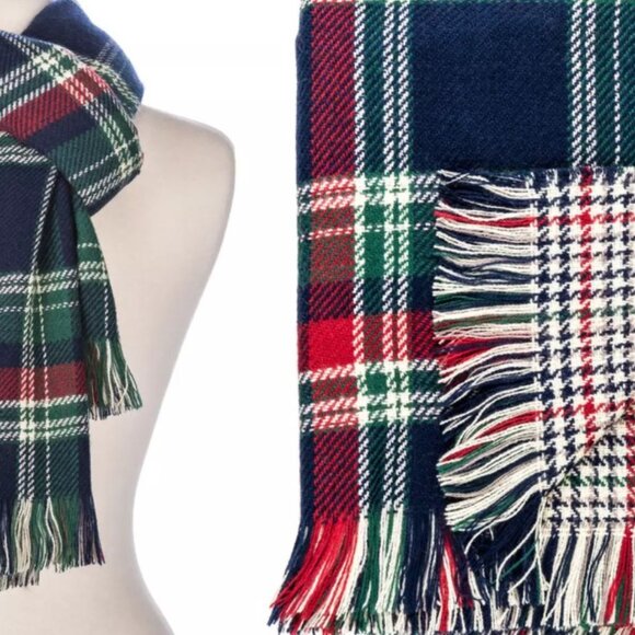 Noble Mount Reversible Houndstooth Scarf, NWT - Picture 3 of 3